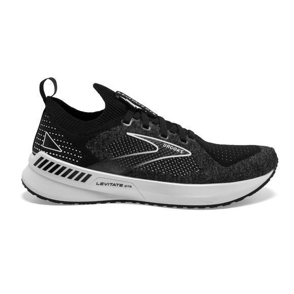 BROOKS Levitate StealthFit GTS 5 Black/Grey/White WOMEN's running shoes size 10 - Picture 1 of 7